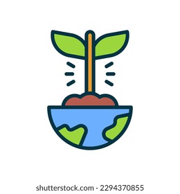 icono de ecología para tu sitio web, móvil, presentación y diseño de logotipo.