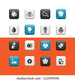Ecology icons. Buttons