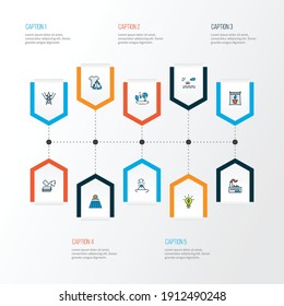 Ecology icons colored line set with electrical energy towers, reuse clothes, ecology and other magma elements. Isolated vector illustration ecology icons.