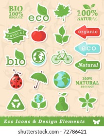 Ecology icons and design elements