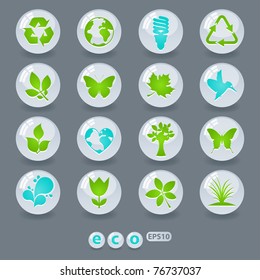 Ecology icons and design elements
