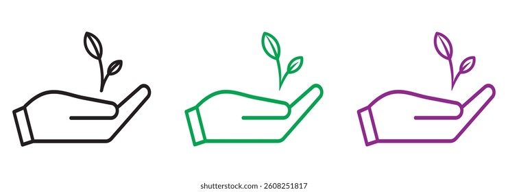 Ecology icons. Editable stroke. Containing eco friendly, eco energy, eco, solar energy, eco bag, ecology, environmental protection.

