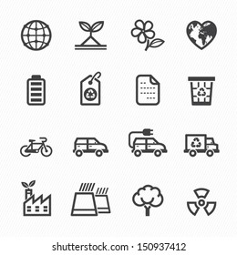 Ecology icons and Environment icons with White Background