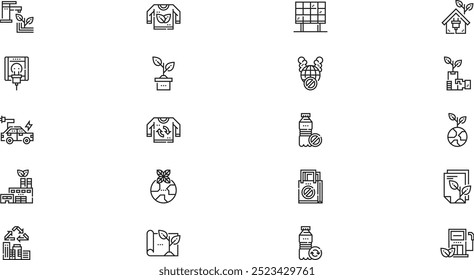 Ecology icons High-Quality Vector Icons Collection with Editable Stroke. Ideal for Professional and Creative Projects.