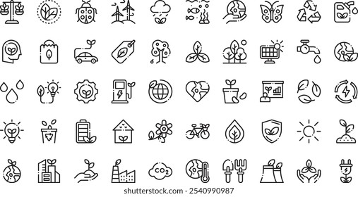 Ecology icons High-Quality Vector Icons Collection with Editable Stroke. Ideal for Professional and Creative Projects.