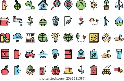Ecology icons High-Quality Vector Icons Collection with Editable Stroke. Ideal for Professional and Creative Projects.