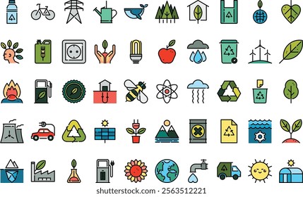 Ecology icons High-Quality Vector Icons Collection with Editable Stroke. Ideal for Professional and Creative Projects.