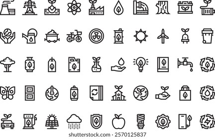 Ecology icons  High-Quality Vector Icons Collection with Editable Stroke. Ideal for Professional and Creative Projects.