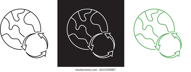 Ecology icons . Nature, environment icon. Vector for websites, mobile interfaces, presentations, banner, visual branding etc. Vector illustration. isolated on white and black background. EPS 10
