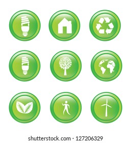 Ecology icons over white background vector illustration Ecology icons over white background vector illustration