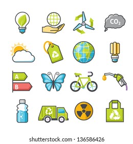 Ecology icons set 03. Happy series