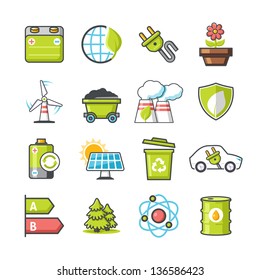 Camping Icons Set Happy Series Stock Vector (Royalty Free) 137741555