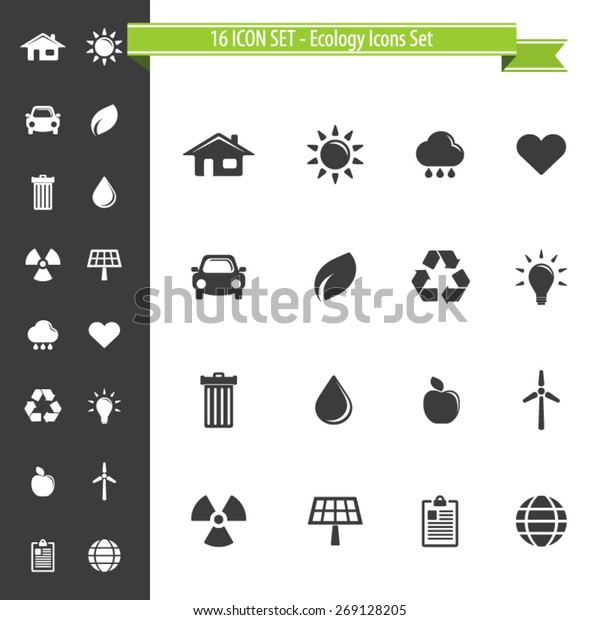Ecology Icons Set - 16 ICON\
SET