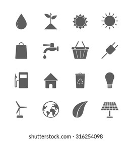 ecology icons set