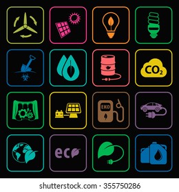 Ecology icons set. 