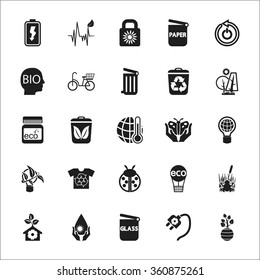 Ecology icons set. 
