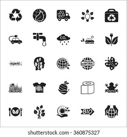Ecology icons set. 