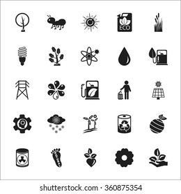 Ecology icons set. 