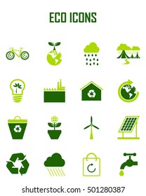 Ecology icons set