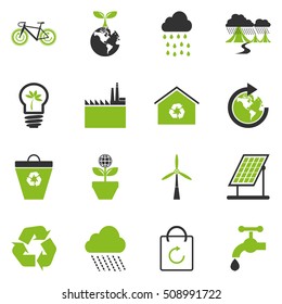 Ecology icons set