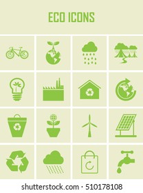 Ecology icons set