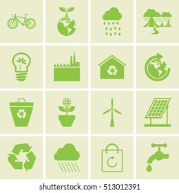 Ecology icons set