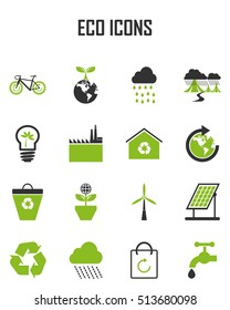 Ecology icons set