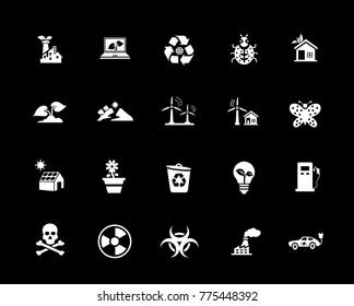 ecology icons set