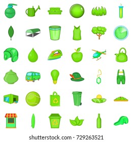 Ecology icons set. Cartoon style of 36 ecology vector icons for web isolated on white background