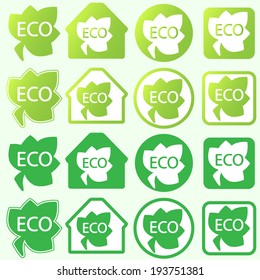 Ecology icons set. Eco design elements.