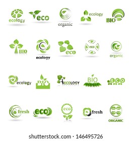 Ecology Icons Set  - Isolated On White Background - Vector illustration, Graphic Design Editable For Your Design. Ecology Logo