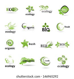 Ecology Icons Set - Isolated On White Background - Vector illustration, Graphic Design Editable For Your Design. Eco Logo