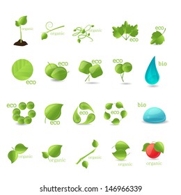 Ecology Icons Set - Isolated On White Background - Vector illustration, Graphic Design Editable For Your Design. Eco Logo