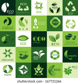 Ecology Icons Set - Isolated On Background - Vector illustration, Graphic Design, Editable For Your Design.