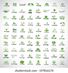 Ecology Icons Set - Isolated On Gray Background - Vector Illustration, Graphic Design Editable For Your Design