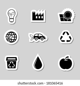 Ecology Icons Set as Labes