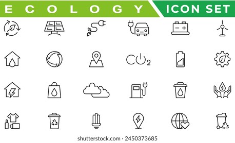 Ecology icons set. Nature icon. Eco green icons. Vector