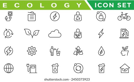 Ecology icons set. Nature icon. Eco green icons. Vector