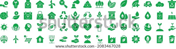 Ecology
icons set. Nature icon. Eco green icons.
Vector