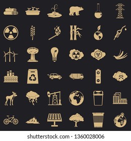 Ecology icons set. Simple style of 36 ecology vector icons for web for any design