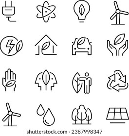 Ecology Icons Set vector design