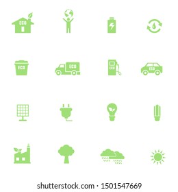 Ecology icons set . vector illustration