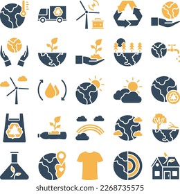 Ecology icons set, winter icons set, weather icons set, Ecology vector Ecology icons collection, winter  pack, Energy Ecosystem vector  set, Habitat Ecology 