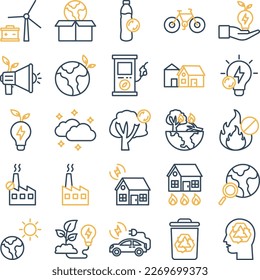 Ecology icons set, winter icons set, weather icons set, Ecology vector Ecology icons collection, winter  pack, Energy Ecosystem vector  set, Habitat Ecology 