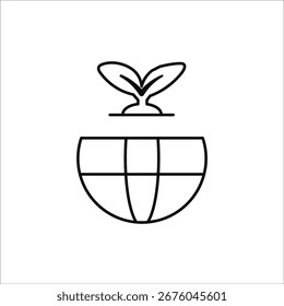 Iconos de ecología. Vector de línea simple