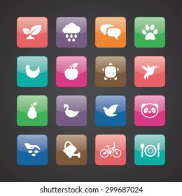 ecology icons universal set for web and mobile