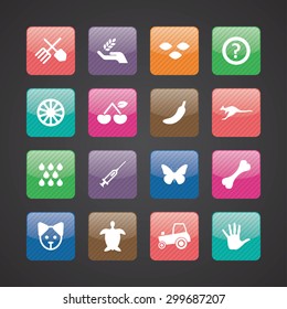 ecology icons universal set for web and mobile