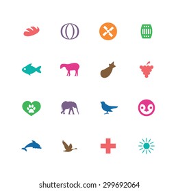ecology icons universal set for web and mobile