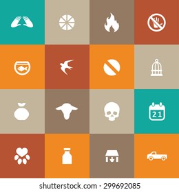 ecology icons universal set for web and mobile