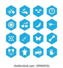 ecology icons universal set for web and mobile
